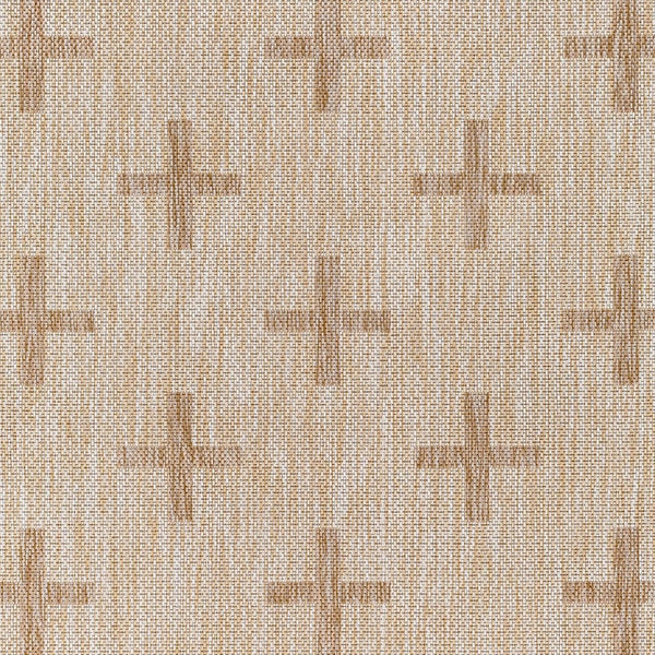 Livabliss Tuareg Moroccan Geometric Indoor Outdoor Polypropylene Area Rug for Living Rooms Tan, Cream 6'7" x 9' TRG2357-679