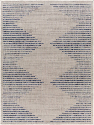 Livabliss Tuareg Moroccan Geometric Flatweave Polypropylene Rug for Indoor Outdoor Living Spaces Cream, Dark Blu 9'2" x 12' TRG2360-9212