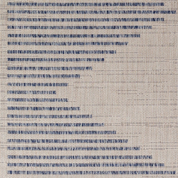 Livabliss Tuareg Moroccan Geometric Flatweave Polypropylene Rug for Indoor Outdoor Living Spaces Cream, Dark Blu 9'2" x 12' TRG2360-9212