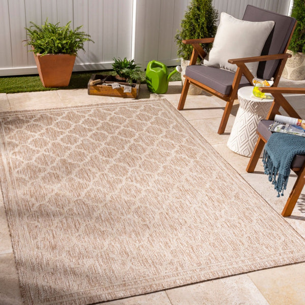 Livabliss Tuareg Geometric Traditional Area Rug Low Pile Polypropylene for Indoor Outdoor Rooms TRG2373-9212