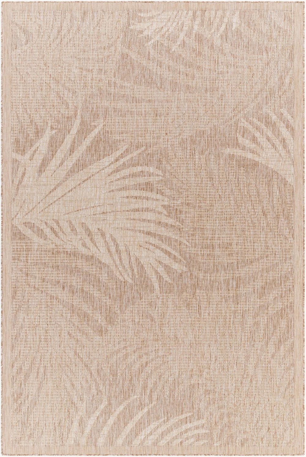 Livabliss Tuareg Flatweave Polypropylene Area Rug Tropical Coastal Style for Indoor Outdoor Spaces Tan, Light Beig 6'7" x 9' TRG2382-679