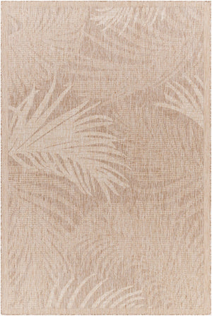 Livabliss Tuareg Flatweave Polypropylene Area Rug Tropical Coastal Style for Indoor Outdoor Spaces Tan, Light Beig 6'7" x 9' TRG2382-679
