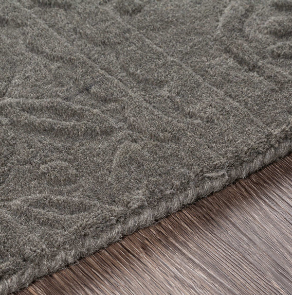 Surya Taraash Trh-2300 2'6" X 8' Luxurious Handmade Wool Rug - Modern Decor, Medium Pile, Spot Clean Only Charcoal Wool Trh2300-268