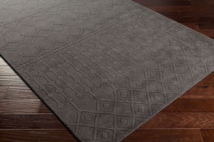 Surya Taraash Trh-2300 2'6" X 8' Luxurious Handmade Wool Rug - Modern Decor, Medium Pile, Spot Clean Only Charcoal Wool Trh2302-268