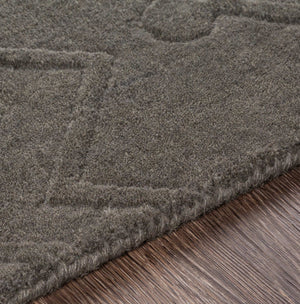 Surya Taraash Trh-2300 2'6" X 8' Luxurious Handmade Wool Rug - Modern Decor, Medium Pile, Spot Clean Only Charcoal Wool Trh2302-268