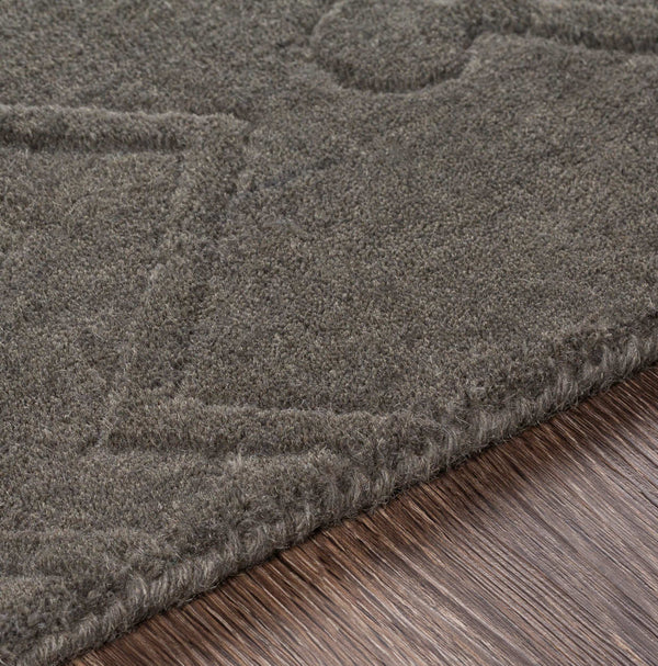 Surya Taraash Trh-2300 2'6" X 8' Luxurious Handmade Wool Rug - Modern Decor, Medium Pile, Spot Clean Only Charcoal Wool Trh2302-268