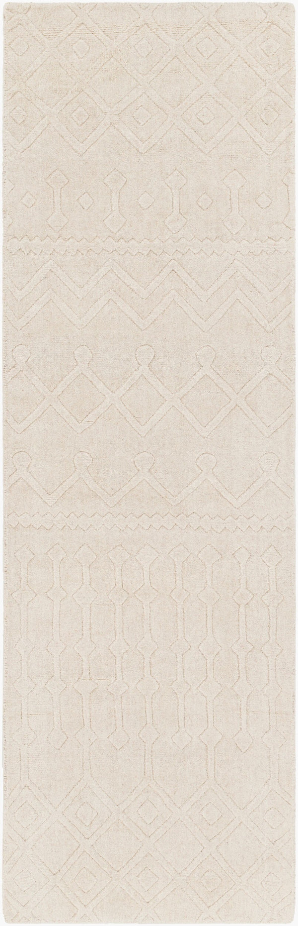 Surya Taraash Trh-2300 2'6" X 8' Luxurious Handmade Wool Rug - Modern Decor, Medium Pile, Spot Clean Only Beige Wool Trh2303-268
