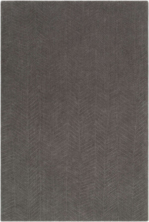 Surya Taraash Trh-2300 2'6" X 8' Luxurious Handmade Wool Rug - Modern Decor, Medium Pile, Spot Clean Only Charcoal Wool Trh2304-23