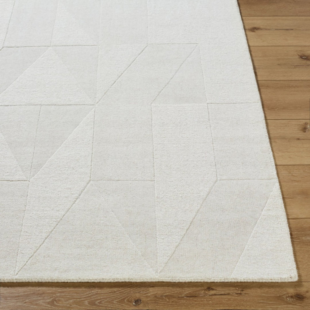 Livabliss Taraash Artisan Wool Area Rug Hand Loomed Arts and Crafts Style for Entryways Ivory, Pearl 9' x 12' TRH2307-912