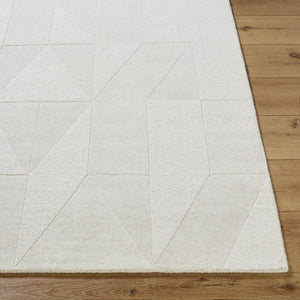 Livabliss Taraash Artisan Wool Area Rug Hand Loomed Arts and Crafts Style for Entryways Ivory, Pearl 9' x 12' TRH2307-912