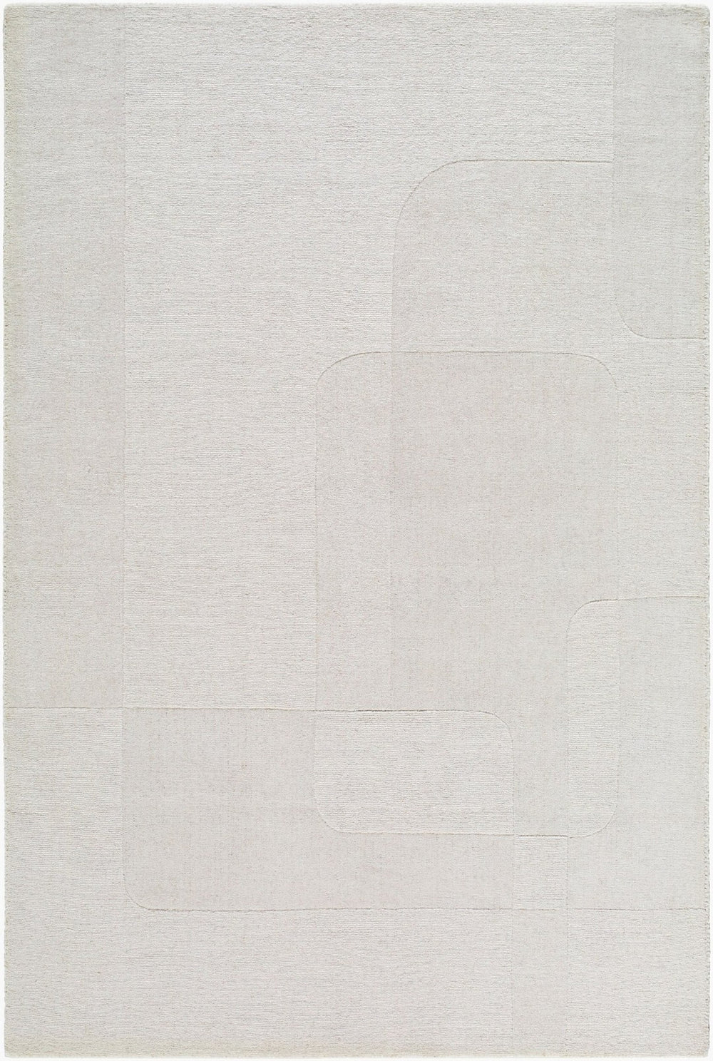 Livabliss Taraash Hand Loomed Wool Area Rug Arts and Crafts Style Artisan Accent for Entryway Ivory, Pearl 2' x 3' TRH2309-23