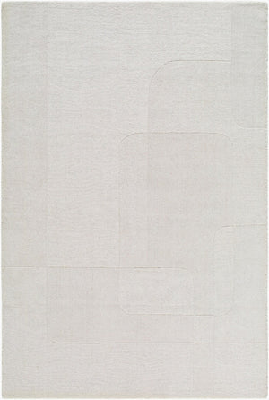 Livabliss Taraash Hand Loomed Wool Area Rug Arts and Crafts Style Artisan Accent for Entryway Ivory, Pearl 2' x 3' TRH2309-23