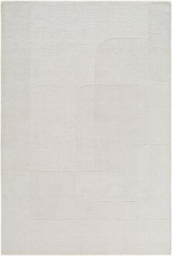 Livabliss Taraash Hand Loomed Wool Area Rug Arts and Crafts Style Artisan Accent for Entryway Ivory, Pearl 2' x 3' TRH2309-23