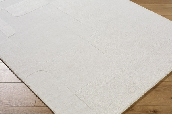 Livabliss Taraash Hand Loomed Wool Area Rug Arts and Crafts Style Artisan Accent for Entryway Ivory, Pearl 2' x 3' TRH2309-23
