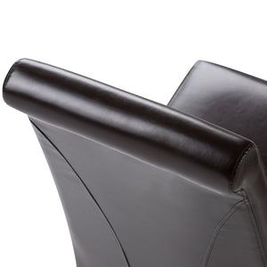 English Elm Avalon Deluxe Parson Dining Chairs Set Of 2 - Stylish Tanners Brown Vegan Leather For Comfort & Elegance B136P159800