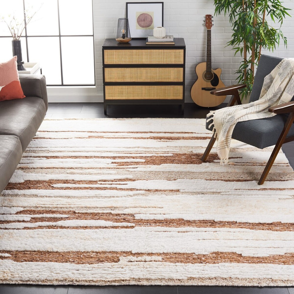 Safavieh Tribeca 113 Hand Knotted Modern Rug Ivory / Beige 6' x 9'