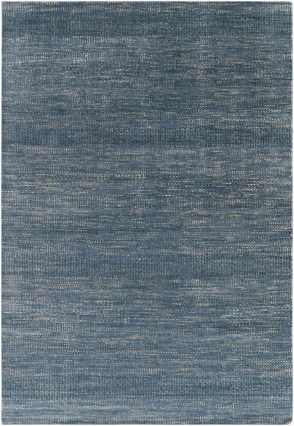 Surya Tribeca 10' X 14' Handmade Wool & Viscose Rug - Modern Minimalist Design For Timeless Home Elegance Ink Blue Wool,Viscose Tri2300-69