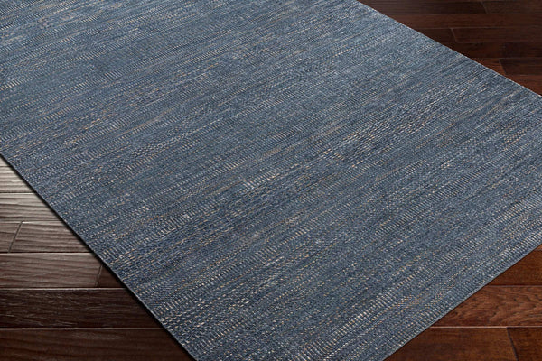 Surya Tribeca 10' X 14' Handmade Wool & Viscose Rug - Modern Minimalist Design For Timeless Home Elegance Ink Blue Wool,Viscose Tri2300-69