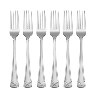 Lenox Hampton Forge Evansville Frosted Set of 6 Dinner Forks Metallic, STAINLESS METAL 226C06DFCC