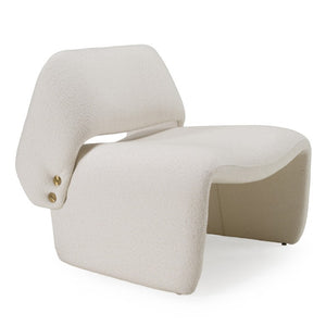 VIG Furniture Tristan Off-White Fabric Accent Chair With Winged Back, Gold Buttons, Plush Foam & Sinuous Springs VGOD-ZW-21101-CH