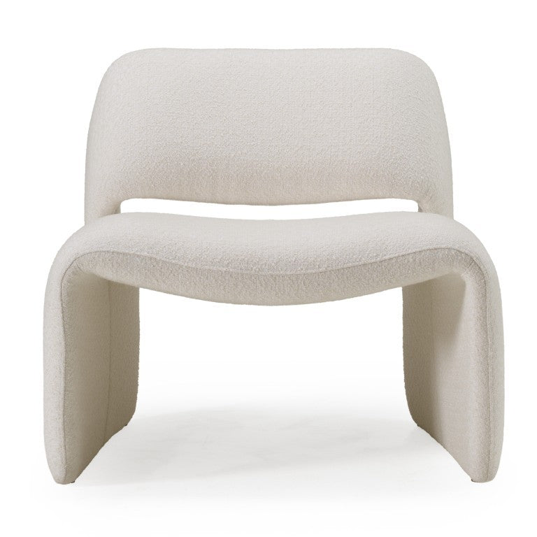 VIG Furniture Tristan Off-White Fabric Accent Chair With Winged Back, Gold Buttons, Plush Foam & Sinuous Springs VGOD-ZW-21101-CH