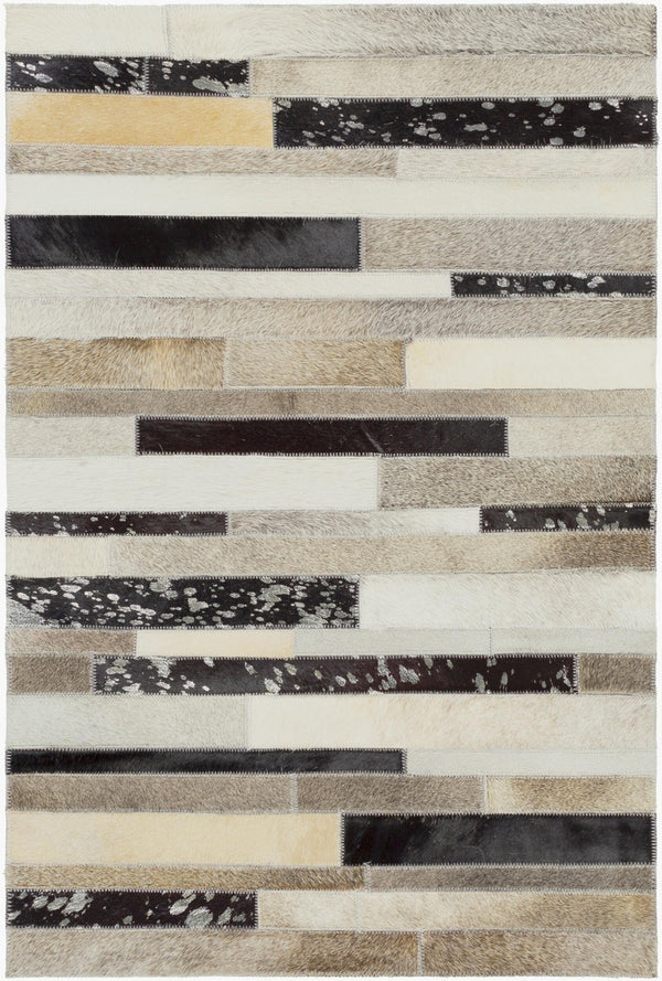 Surya Trail Trl-1120 Handmade 10' X 14' Rug - Modern Hair On Hide Design For Effortless Elegance Black Hair On Hide Trl1120-23