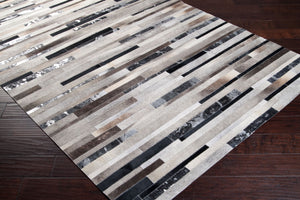 Surya Trail Trl-1120 Handmade 10' X 14' Rug - Modern Hair On Hide Design For Effortless Elegance Black Hair On Hide Trl1120-8sq