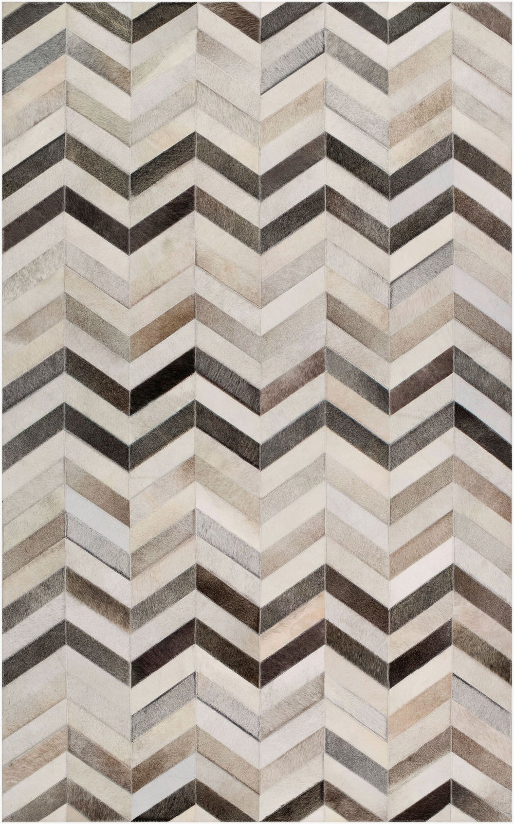 Surya Trail Trl-1120 Handmade 10' X 14' Rug - Modern Hair On Hide Design For Effortless Elegance Light Gray Hair On Hide Trl1129-1215