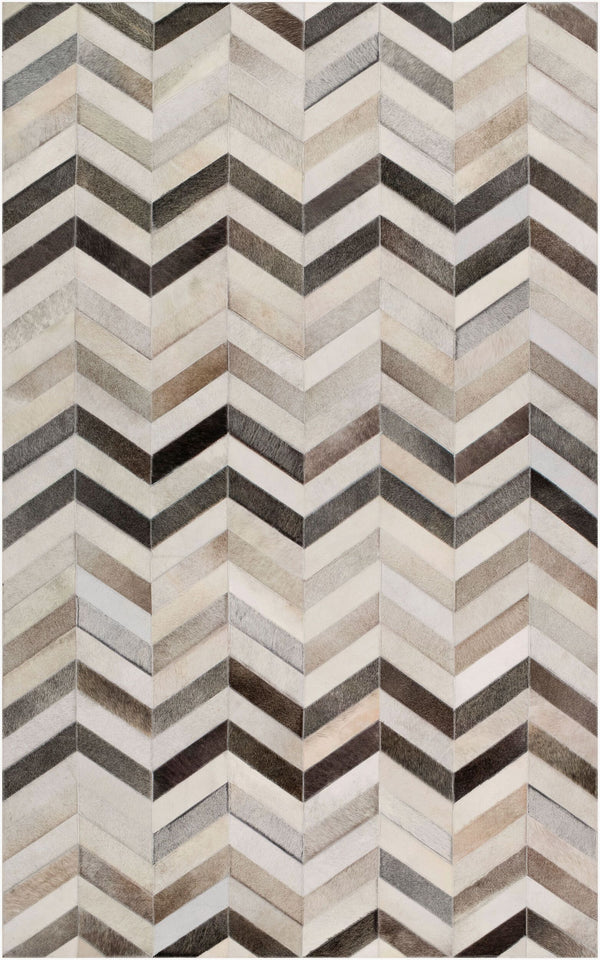 Surya Trail Trl-1120 Handmade 10' X 14' Rug - Modern Hair On Hide Design For Effortless Elegance Light Gray Hair On Hide Trl1129-1215