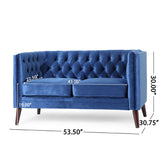 Christopher Knight Home® - Noble House - Holasek Contemporary Velvet Upholstered Tufted Loveseat