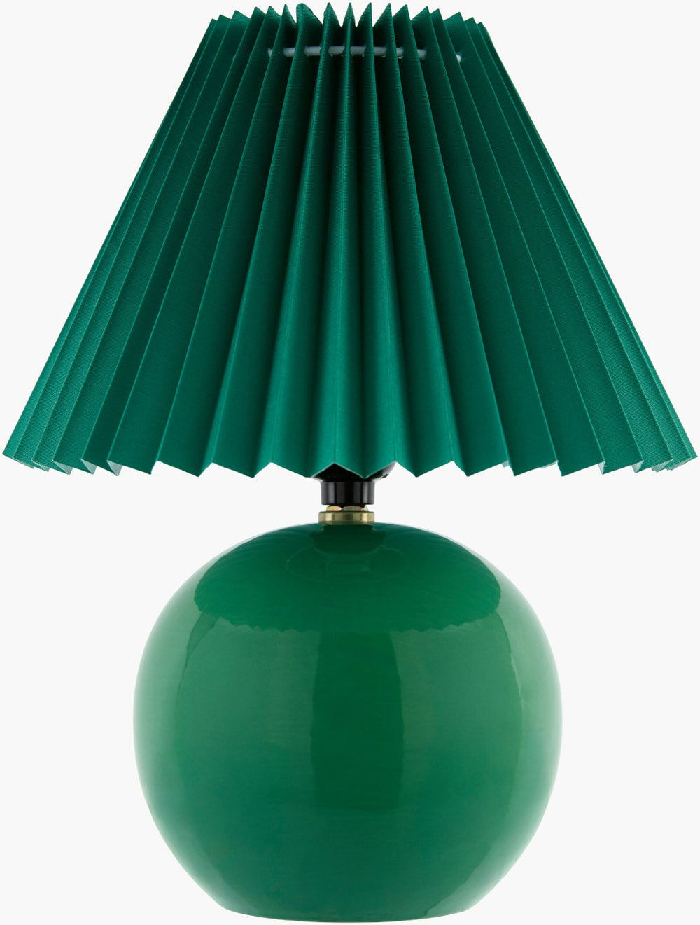 Livabliss Tremel Ceramic Accent Lamp with Soft Polyester Shade for Cottage Bedroom Decor TRM-002