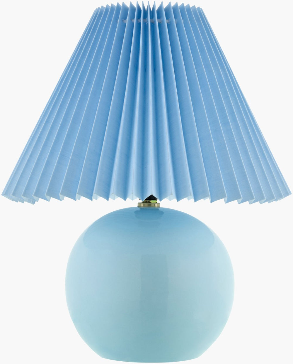 Livabliss Tremel Ceramic Base Accent Lamp with Soft Polyester Shade for Farmhouse Bedroom Decor TRM-004