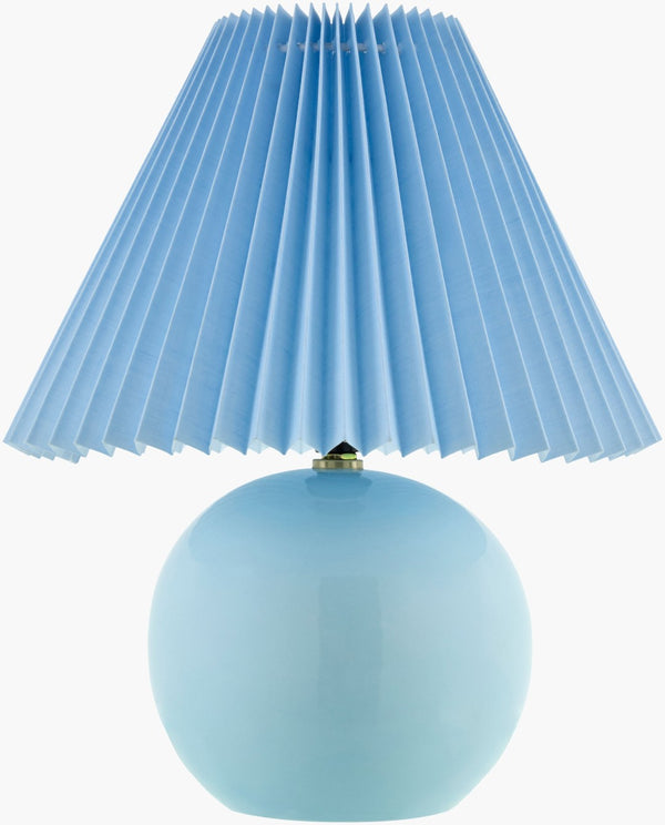 Livabliss Tremel Ceramic Base Accent Lamp with Soft Polyester Shade for Farmhouse Bedroom Decor TRM-004