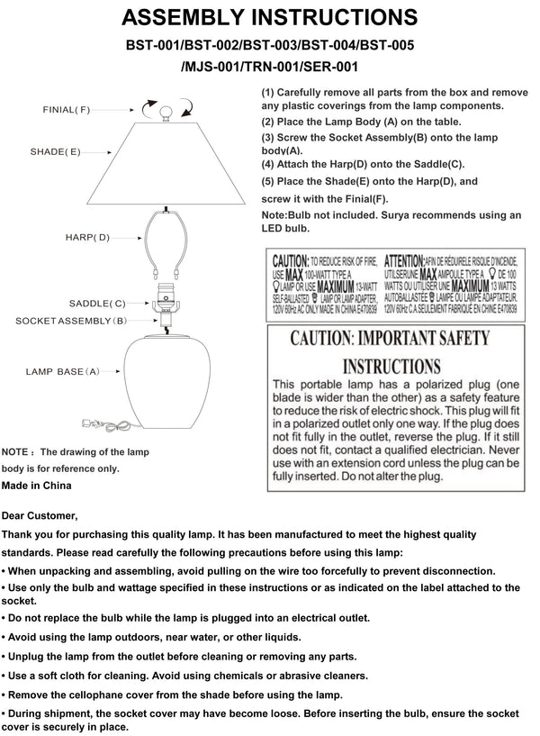 Surya Turin Traditional Accent Table Lamp - 24" Tall Ceramic Body With Linen Shade For Elegant Illumination Body, Pink,Shade (Outside), Beige,Shade (Inside), White,Finial, Metallic ,Bronze,Harp, Metallic ,Brass,Cord, Translucent Ceramic,Linen,Linen,Iron Trn-001