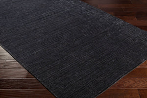 Surya Torino Modern Handmade 2' X 3' Area Rug - Luxurious Viscose & Wool Blend, Elegant Design For Your Home Black Wool,Viscose Trn2300-23