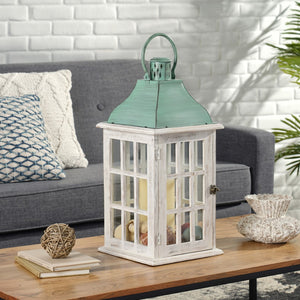 Christopher Knight Home® - Noble House - Hooven Coastal Handcrafted Small Mango Wood Decorative Lantern