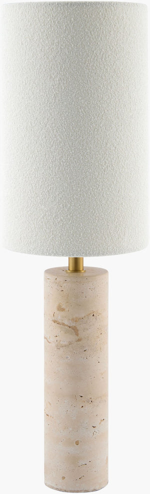 Surya Tarnu Felt Cotton Cylindrical Table Lamp for Bedside or Reading Nook Minimalist Style TRNU-002