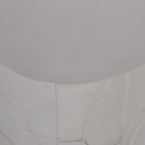 Bernhardt Bernhardt Sculptural Zina Cocktail Table In Stonecast With Carved Texture, Plinth Base & Casters 309023