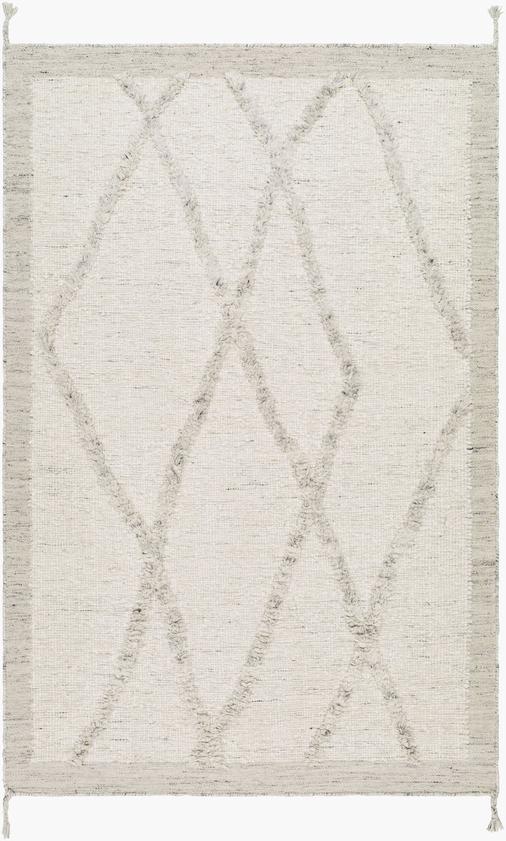 Surya Tripoli 2' X 3' Handmade Wool Rug - Bohemian Global Style For Cozy Living Room Transformation! Cream Wool Trp2301-69