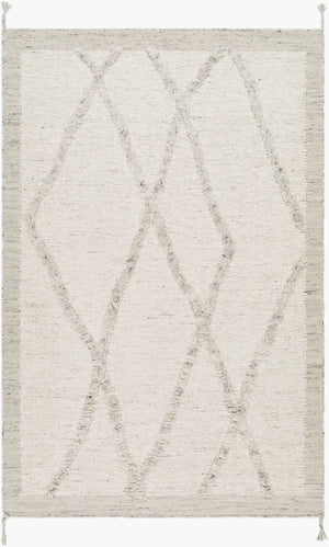 Surya Tripoli 2' X 3' Handmade Wool Rug - Bohemian Global Style For Cozy Living Room Transformation! Cream Wool Trp2301-69