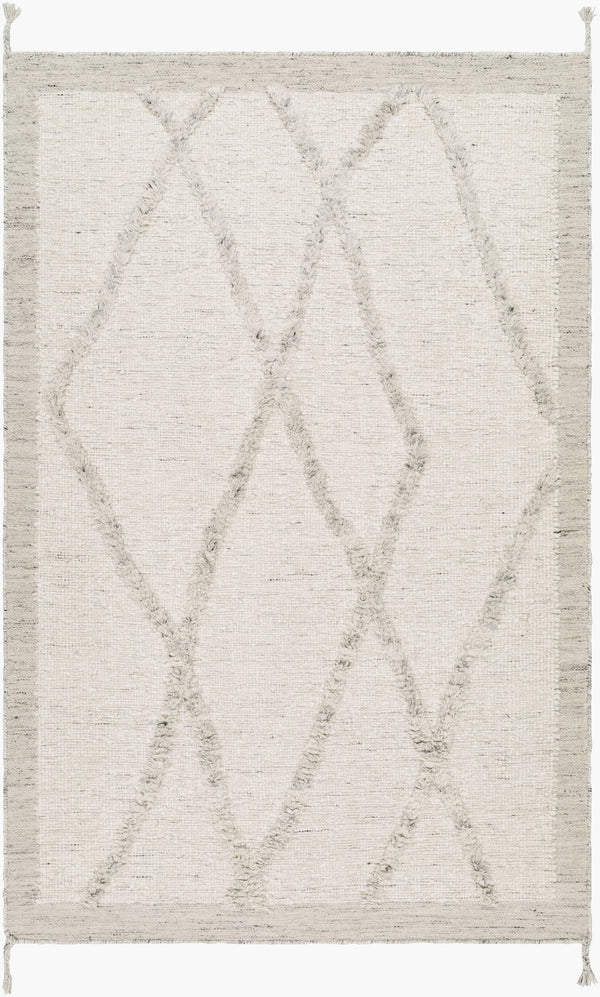 Surya Tripoli 2' X 3' Handmade Wool Rug - Bohemian Global Style For Cozy Living Room Transformation! Cream Wool Trp2301-69