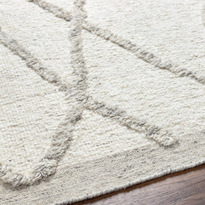 Surya Tripoli 2' X 3' Handmade Wool Rug - Bohemian Global Style For Cozy Living Room Transformation! Cream Wool Trp2301-69