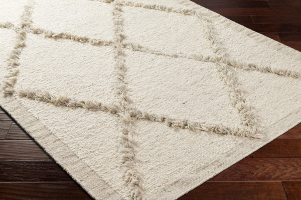 Surya Tripoli 2' X 3' Handmade Wool Rug - Bohemian Global Style For Cozy Living Room Transformation! Cream Wool Trp2302-69
