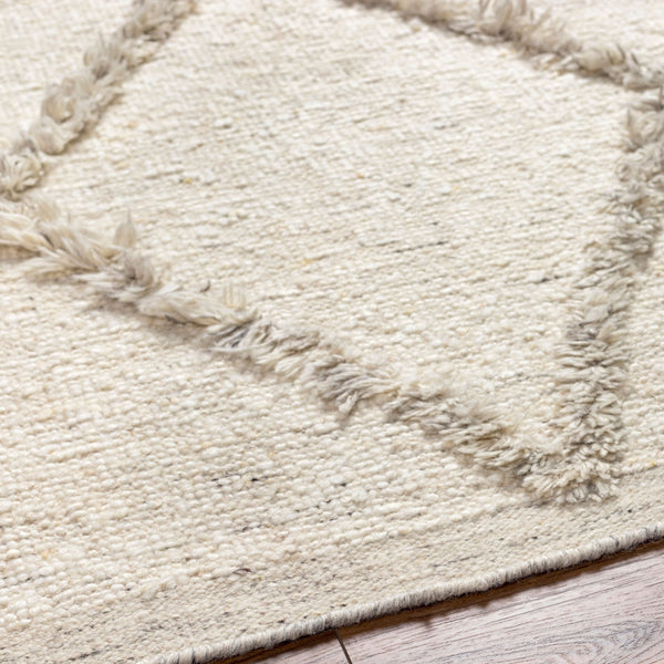 Surya Tripoli 2' X 3' Handmade Wool Rug - Bohemian Global Style For Cozy Living Room Transformation! Cream Wool Trp2302-69