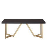 Homelegance By Top-Line DuBose Black and Gold Metal Base Tables Black Metal