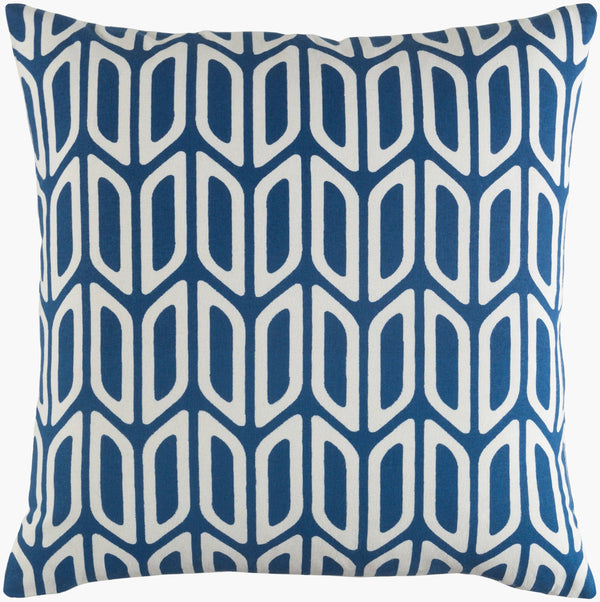 Surya Trudy 18" X 18" Cotton Accent Pillow - Durable, Stylish Decor Piece For Modern Home Revitalization Blue Cotton,Cotton Trud7132-1818p