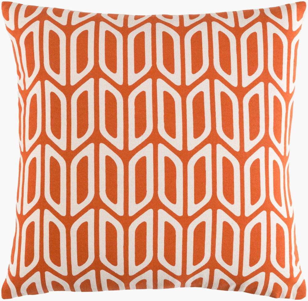 Surya Trudy 18" X 18" Cotton Accent Pillow - Durable, Stylish Decor Piece For Modern Home Revitalization Orange Cotton,Cotton Trud7133-1818p