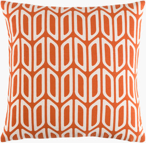Surya Trudy 18" X 18" Cotton Accent Pillow - Durable, Stylish Decor Piece For Modern Home Revitalization Orange Cotton,Cotton Trud7133-1818p