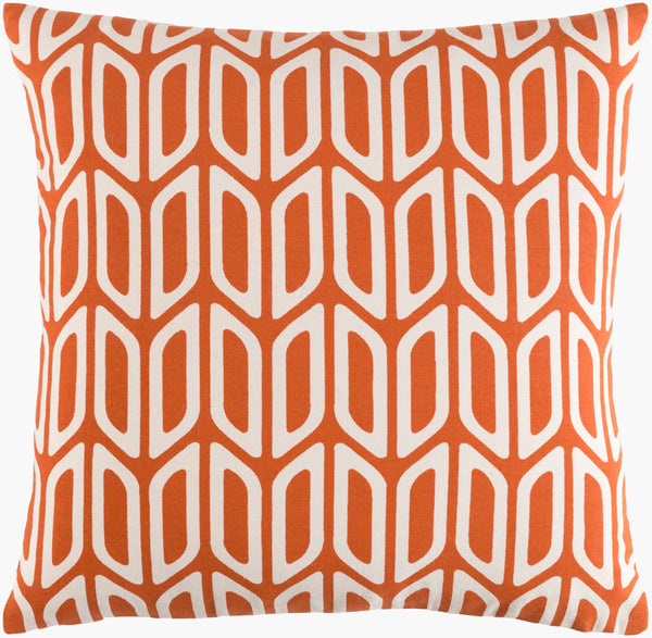 Surya Trudy 18" X 18" Cotton Accent Pillow - Durable, Stylish Decor Piece For Modern Home Revitalization Orange Cotton,Cotton Trud7133-1818p