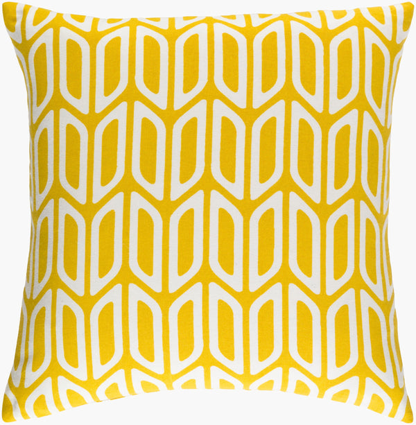 Surya Trudy 18" X 18" Cotton Accent Pillow - Durable, Stylish Decor Piece For Modern Home Revitalization Yellow Cotton,Cotton Trud7134-1818p